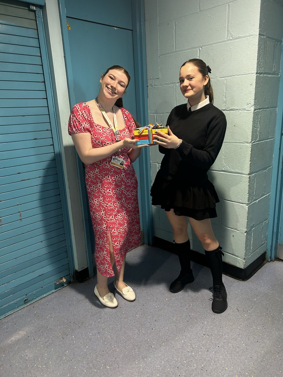 MissPye3's tweet image. Well done to my S2’s on completing our class ‘Hunger Games’. They had to create characters with backstories from the districts to battle it out in the arena. Our winner won the ‘The Hunger Games’ book trilogy.