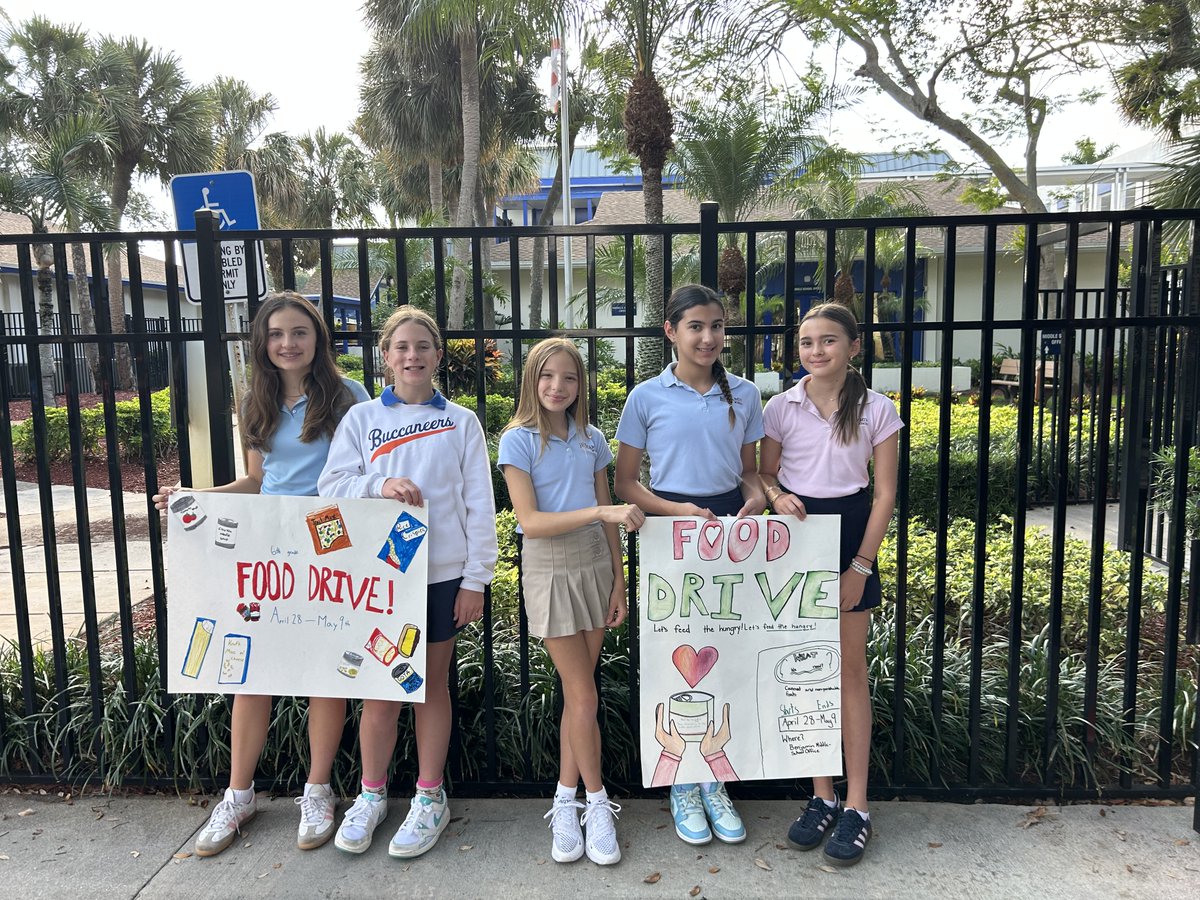 BenjaminBucs's tweet image. 6th Grade Food Drive! 
Our 6th graders are collecting food for CROS Ministries now through May 9! Drop off donations during morning carline (Red or Blue Dot) or in any 6th grade advisory room.
Help us support local families in need—every item counts! 
#TBSCommunity #FoodDrive