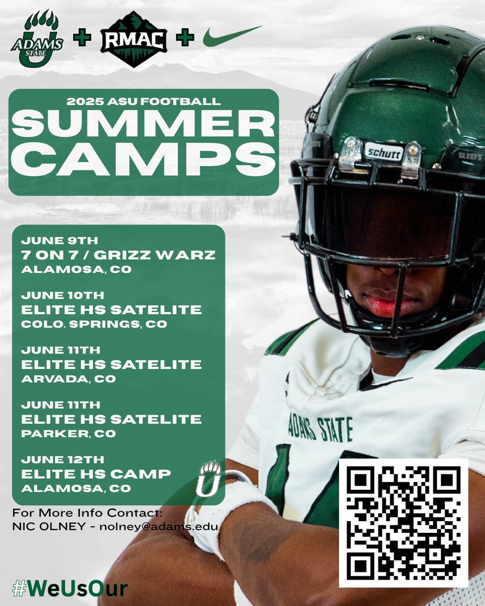 Adams State Football (@asugrizzliesfb) on Twitter photo New Year - New Look - New Team
Come see what is happening <a href="/ASUGrizzlies/">Adams State Grizzlies</a>
#WeUsOur New Year - New Look - New Team
Come see what is happening <a href="/ASUGrizzlies/">Adams State Grizzlies</a>
#WeUsOur