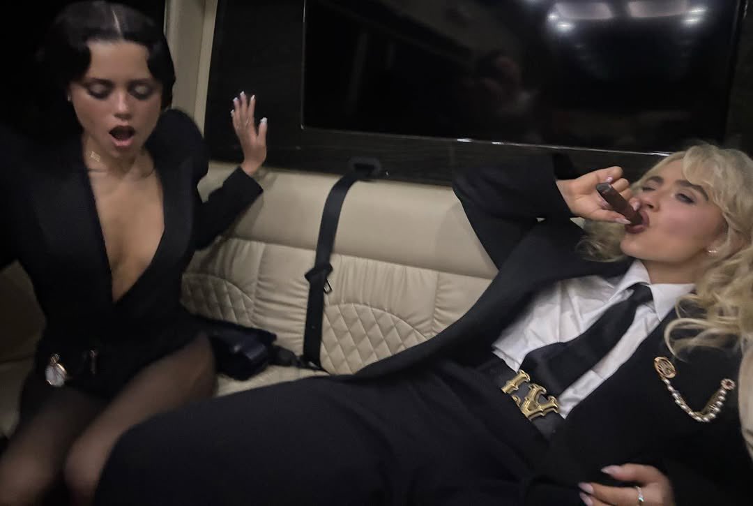 SCdailyupdates's tweet image. Sabrina Carpenter and Jenna Ortega for a Met Gala after party.