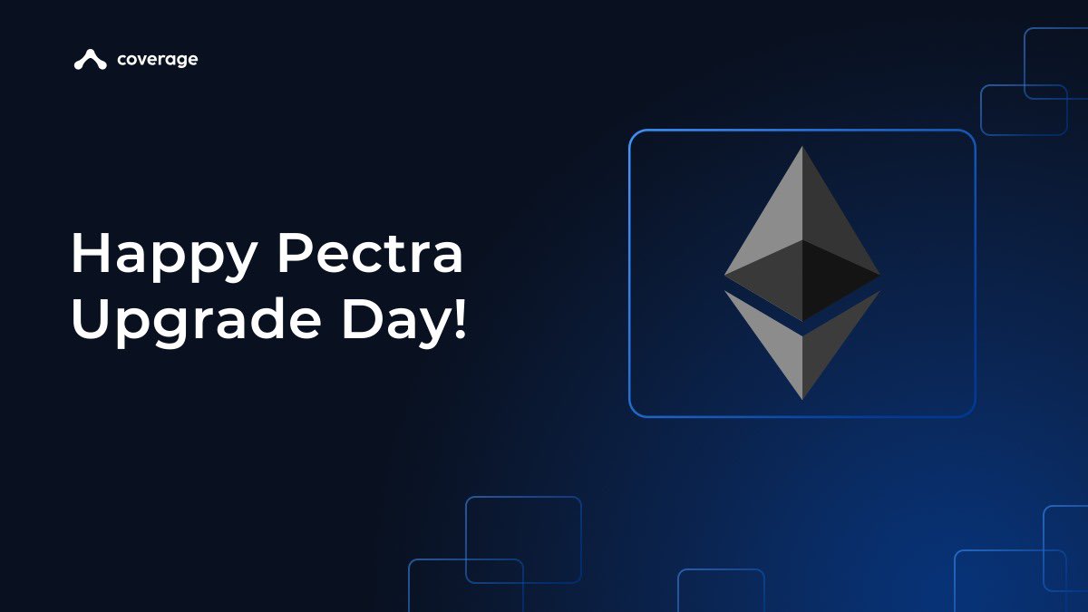 coverage_labs's tweet image. Happy Pectra upgrade Day! 

Another big step for Ethereum history, keep building. 

Activation of Pectra:
Epoch - 364032 
Hours - 10:05:11 UTC