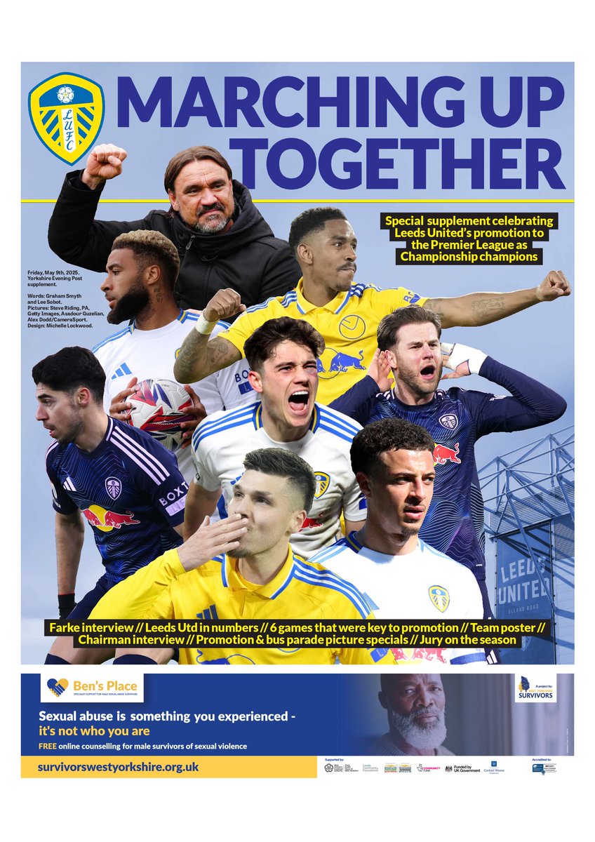 Don't miss our 28-page 'Marching up Together'  #lufc supplement in Friday's YEP

📞 Call 0330 403 3004 (lines open 9.30am-4.30pm)

📷 yep-leeds.eventbrite.co.uk