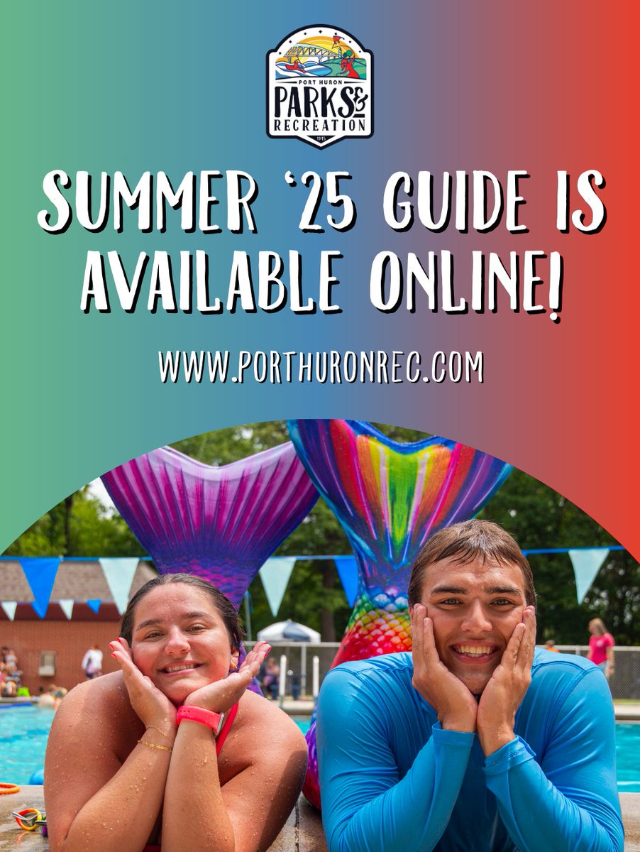The 2025 Port Huron Parks and Rec summer guide is online at qrco.de/2025summerguide. Physical copies are also available at the Palmer Park Rec Center.

City residents may sign up for the classes in the guide starting May 8 at 8 a.m. Everyone else may sign up May 9 at 8 a.m.