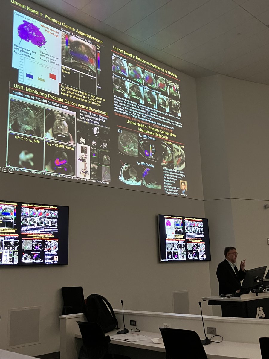 We were thrilled to have Daniel Vigneron, PhD, present Grand Rounds this morning. Dr. Vigneron, a candidate for the Dr. Gerald Timm Professorship, gave a great talk about methods for kidney research in ex vivo and for prostate cancer MRI molecular imaging. #UMNUrology