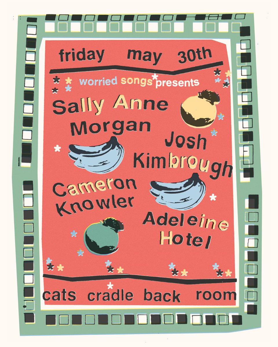 ON SALE NOW:
Worried Songs Presents:
Sally Anne Morgan (full band)
Josh Kimbrough
Cameron Knowler
Adeline Hotel

🗓️ May 30
📍 Cat's Cradle Back Room 
⏰ Doors: 7pm // Show: 8pm 
🎟️ TICKETS: buff.ly/DJCloMp