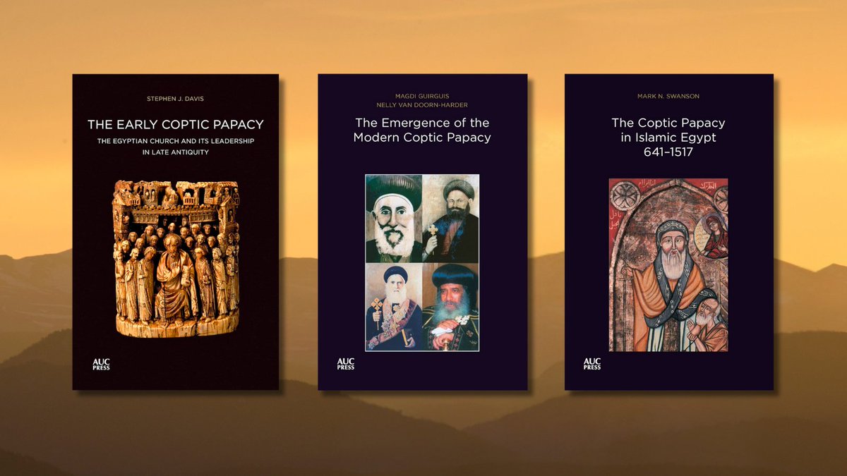 As the world watches #VaticanCity for white smoke after the #conclave  &amp; the election of a new #Pope.
Explore AUC Press titles on #Egypt's rich #Coptic papal #history :
1- tinyurl.com/CopticpapacyVO…
2- tinyurl.com/Copticpapacy
3- tinyurl.com/CopticPapacyVL3
#AUCPress #CopticBooks #Church