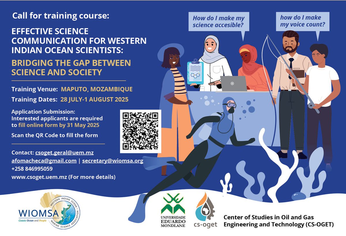 The upcoming “Effective Science Communication for Western Indian Ocean Scientists” training course is focused on helping researchers, professionals, and communicators across the WIO region bridge the gap between science and society.