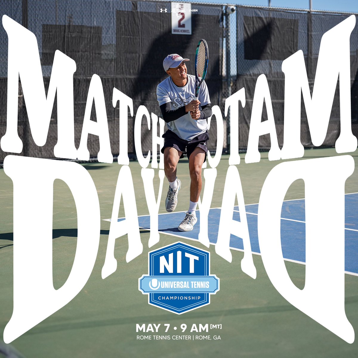 It’s Match Day! 🎾

🆚 NC Central 
📍Rome, GA.

Live Stats and live streaming options available on nmstatesports.com

#AggieUp