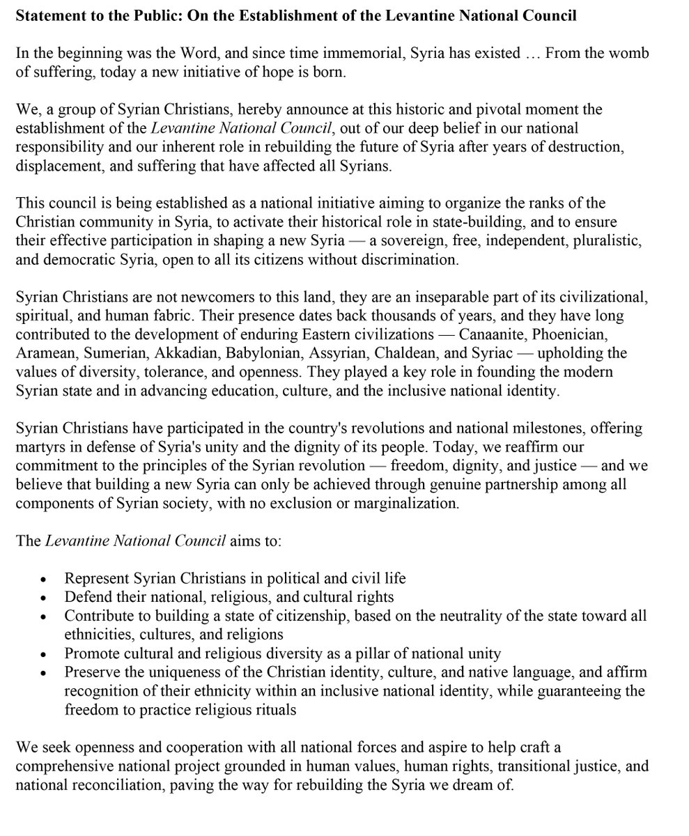 Levantine National Council tweet media