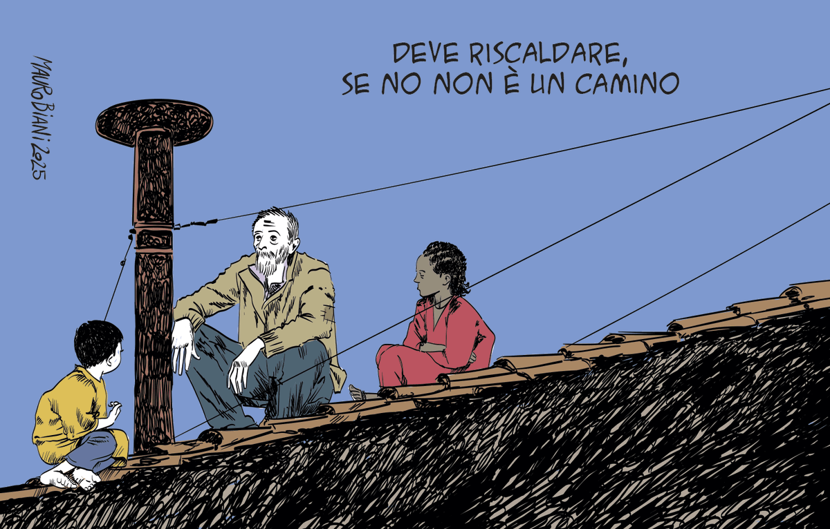 #Conclave #Conclave2025 #Papa #fumata 
Il camino.
Oggi per <a href="/repubblica/">Repubblica</a>