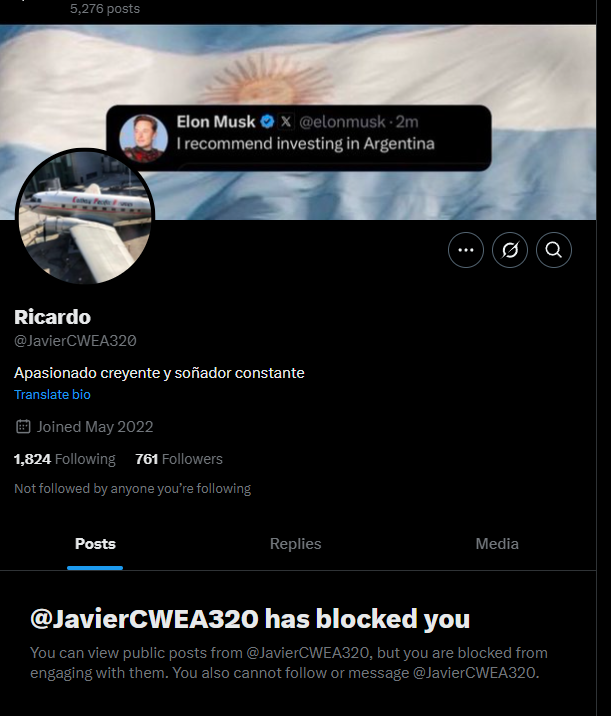 ¿No hay uno que no sea un cagón? Me vino a bardear y me bloqueo para que no les responda.

Ricardito, si vas a agitarla por lo menos tene huevos y hacete cargo. Libervirgo cagón =)