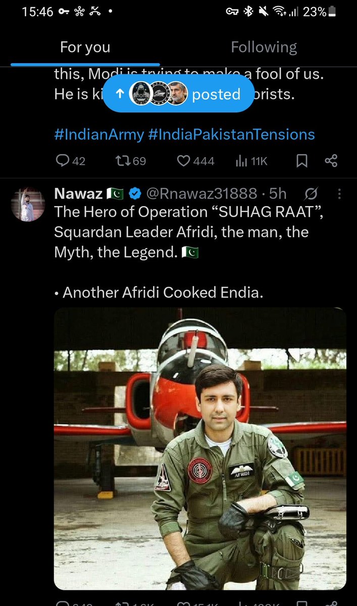 pakistaniatt's tweet image. ابھی کام ختم کرکے گھر جا رہا تھا  تو ویسے ایک خیال آیا   کہ اللہ کرے یہ دشمن کے جہاز کو گرانے میں کسی پشتون پائلٹ کا ہاتھ ضرور ہو۔ اور اللہ نے مجھے یہ دن دکھایا کے اپنے آفریدی اپنے پڑوسی نے میرے پیارے ملک کا نام روشن کیا  ہے
5 IAF
#Sohagraat 
#LineOfControl 
#IndiaPakistanWar
