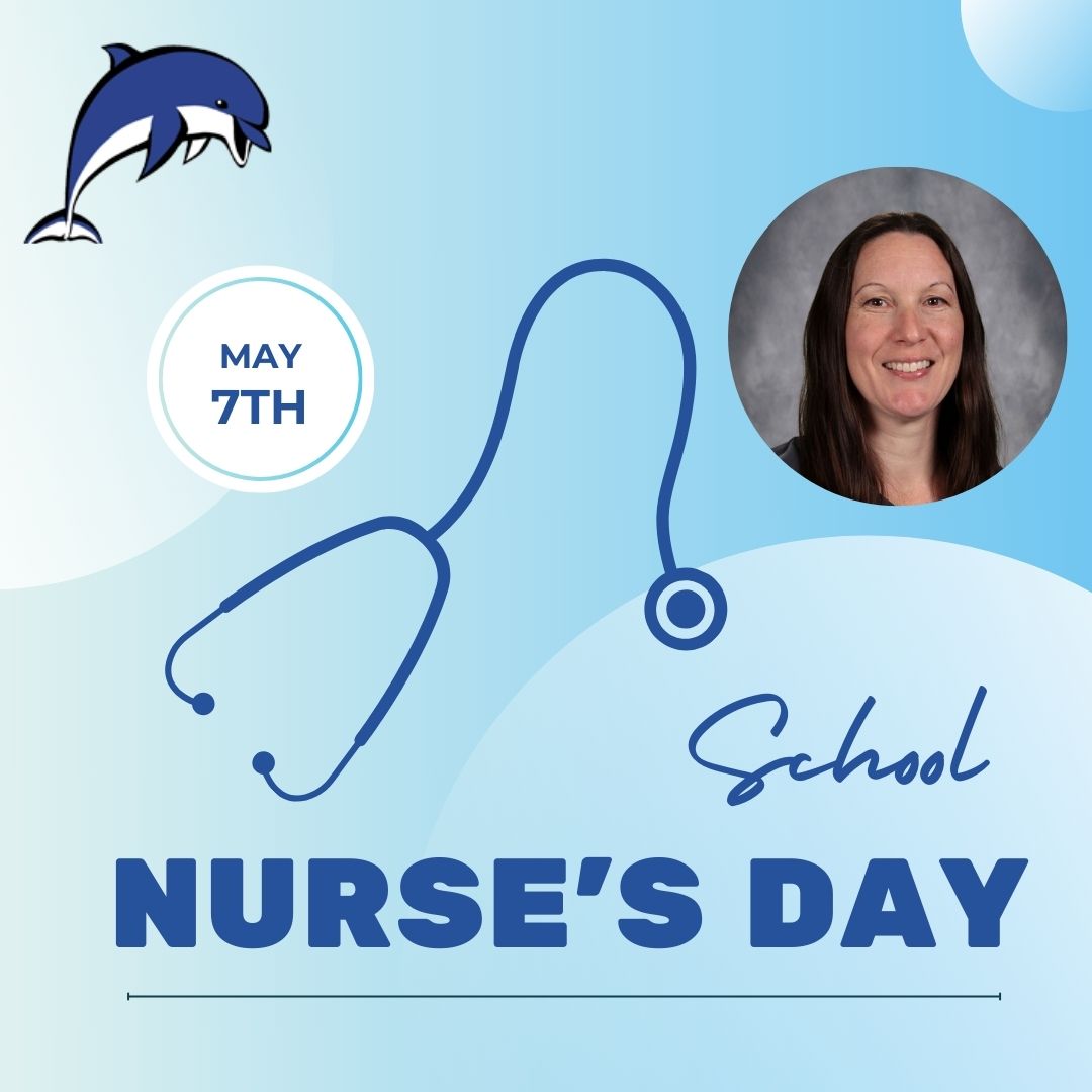 Today is School Nurse’s Day! Thank you to Nurse Julie for her expert skills and care she gives each of us when we are sick or hurt! #lmdolphins #d15rocks