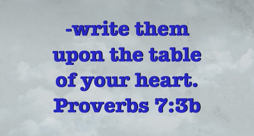 Do I value God’s Wisdom enough to etch it on my heart? 🙂🤔🤔🙂
#WisdomWednesday 🔹🔹🔹🔹