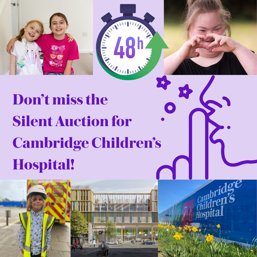 Cambridge Children's Hospital (@cambchildrens) on Twitter photo Just over 48 hours to place your bids for the <a href="/CambChildrens/">Cambridge Children's Hospital</a> Silent Auction! Check out the lots to win incredible art 🖼️ concert tickets 🪗 private dining 🥘 and a spa experience 😊 Thank you to our Norfolk ambassadors for making this happen 👉 orlo.uk/8FoEt Just over 48 hours to place your bids for the <a href="/CambChildrens/">Cambridge Children's Hospital</a> Silent Auction! Check out the lots to win incredible art 🖼️ concert tickets 🪗 private dining 🥘 and a spa experience 😊 Thank you to our Norfolk ambassadors for making this happen 👉 orlo.uk/8FoEt