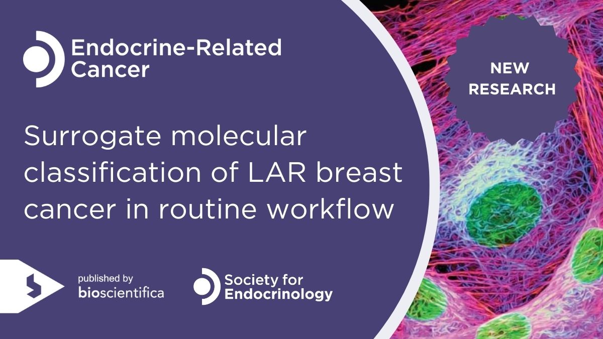Check out this new research by Nelson Rangel <a href="/UniJaveriana/">Pontificia Universidad Javeriana</a> et al. exploring surrogate molecular classification of LAR #BreastCancer in routine workflows, highlighting this distinct TNBC subtype and its therapeutic potential.
🔗Read the full article here: doi.org/10.1530/ERC-24…