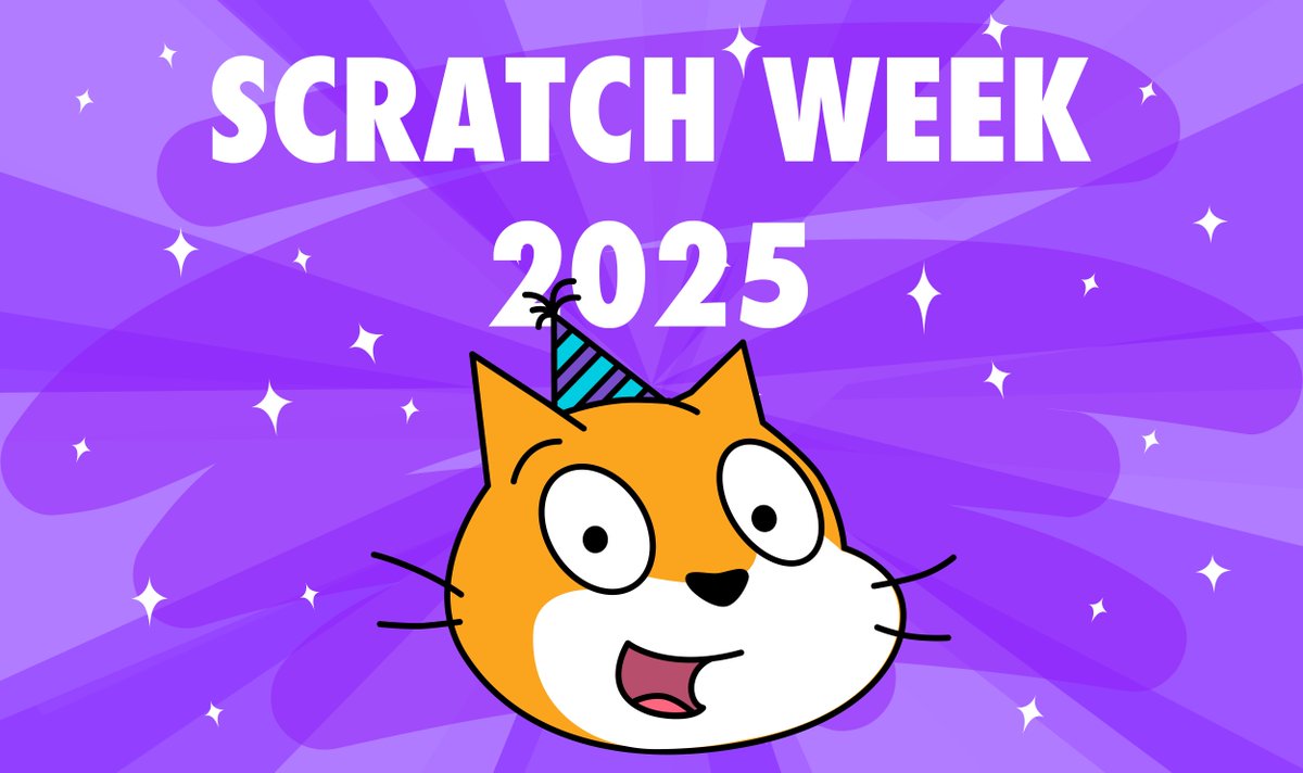 scratch's tweet image. Drumroll, please…#ScratchWeek is almost here! Celebrate Scratch’s birthday with our global community in 5 themed studios from May 12-16.
🤩 The Great Avatar Make-Off
🎮 Mini-Game Madness
💙 Tera Takeover
👾 Pixel Playground
🥳 Surprise Party!