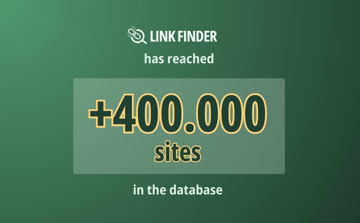 linkfinderes's tweet photo. 🌍 Link Finder supera los 400,000 sitios!

📈 Descubre los mejores sitios en la base de datos de backlinks más grande del mundo con nuestros filtros para autoridad, tráfico y rankings.

¡Aprovecha Link Finder. 

¡Tu SEO y tu billetera te lo agradecerán! https://t.co/F7a4ZFMjzI