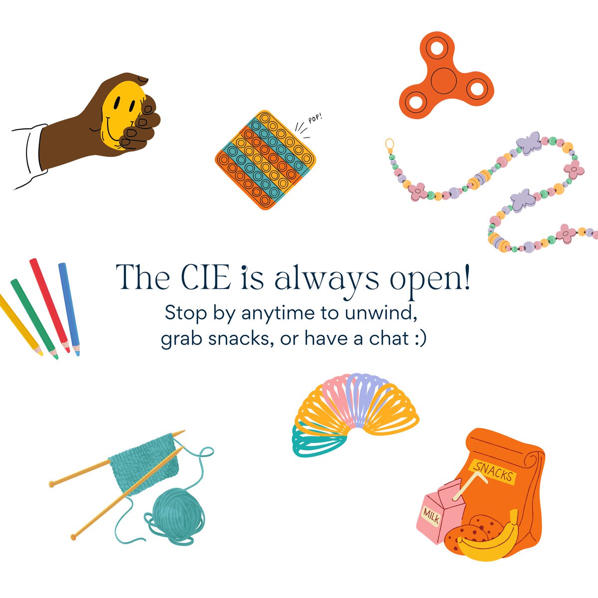 CIE Stony Brook (@ciestonybrook) on Twitter photo May is Mental Health Awareness Month! 🌿
At the CIE, we’re committed to supporting our scholars’ well-being this month and beyond.
Swipe to see all the ways we’re here for you during this special month! May is Mental Health Awareness Month! 🌿
At the CIE, we’re committed to supporting our scholars’ well-being this month and beyond.
Swipe to see all the ways we’re here for you during this special month!