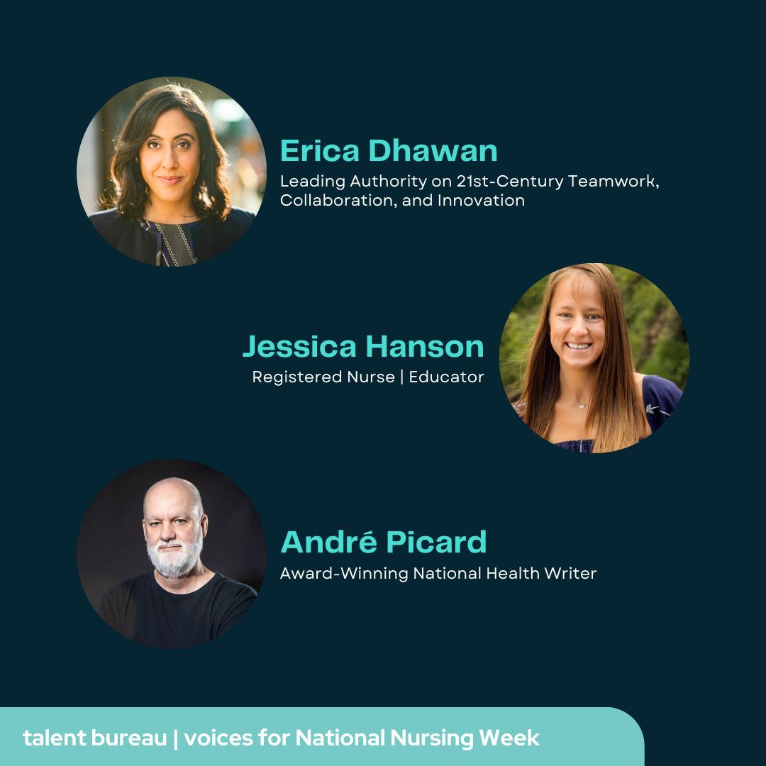 Center Stage May is live! This month we spotlight:
✨ Jesse Thistle &amp; Doug Griffiths - master storytellers
✨ Speakers for Asian Heritage Month
✨ Voices for healthcare teams this Nurses Week
talentbureau.com/center-stage-m…