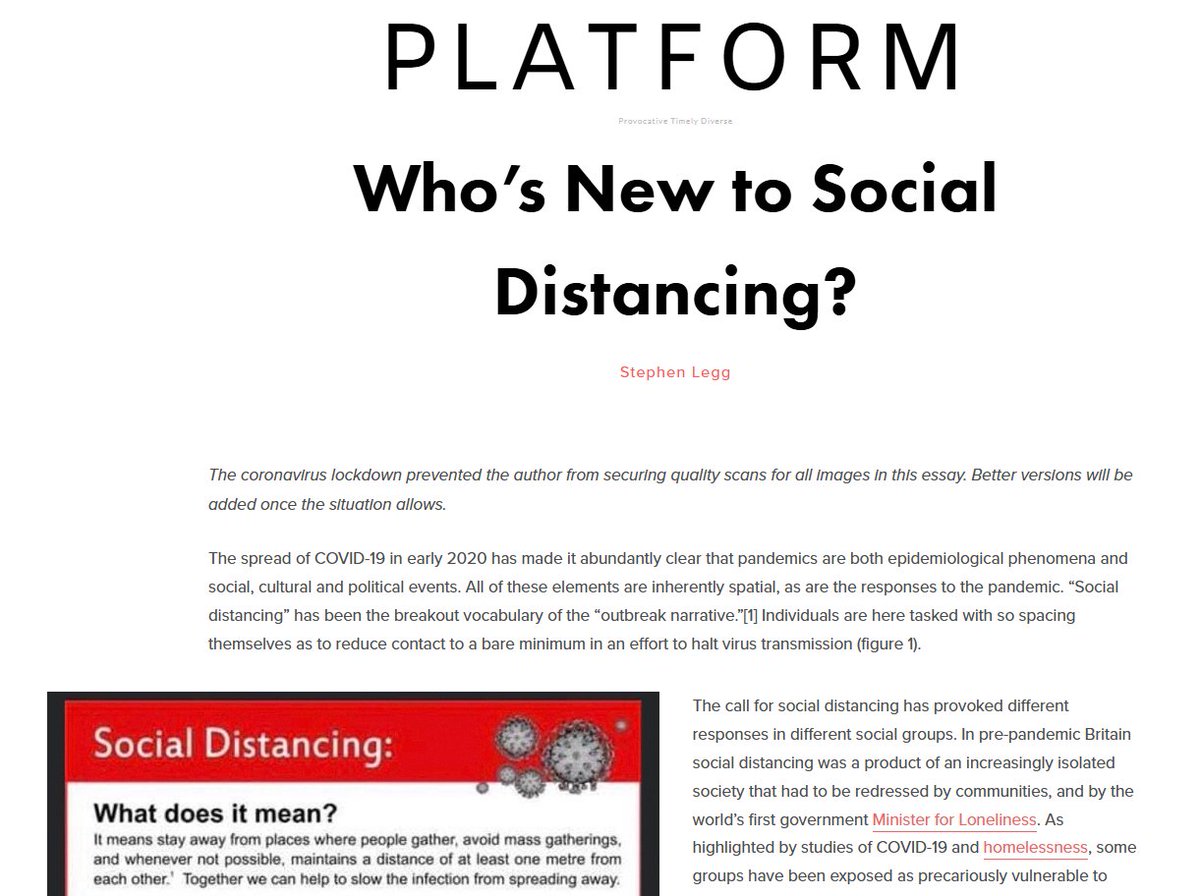 "Invoking architectural histories at the intersection of liberalism, minoritization, carcerality, and aesthetics, these articles probe the spatial parameters of carceral ideologies." My April 2020 piece reissued, on social distance, ending with Kashmir....
platformspace.net/home/carceral-…