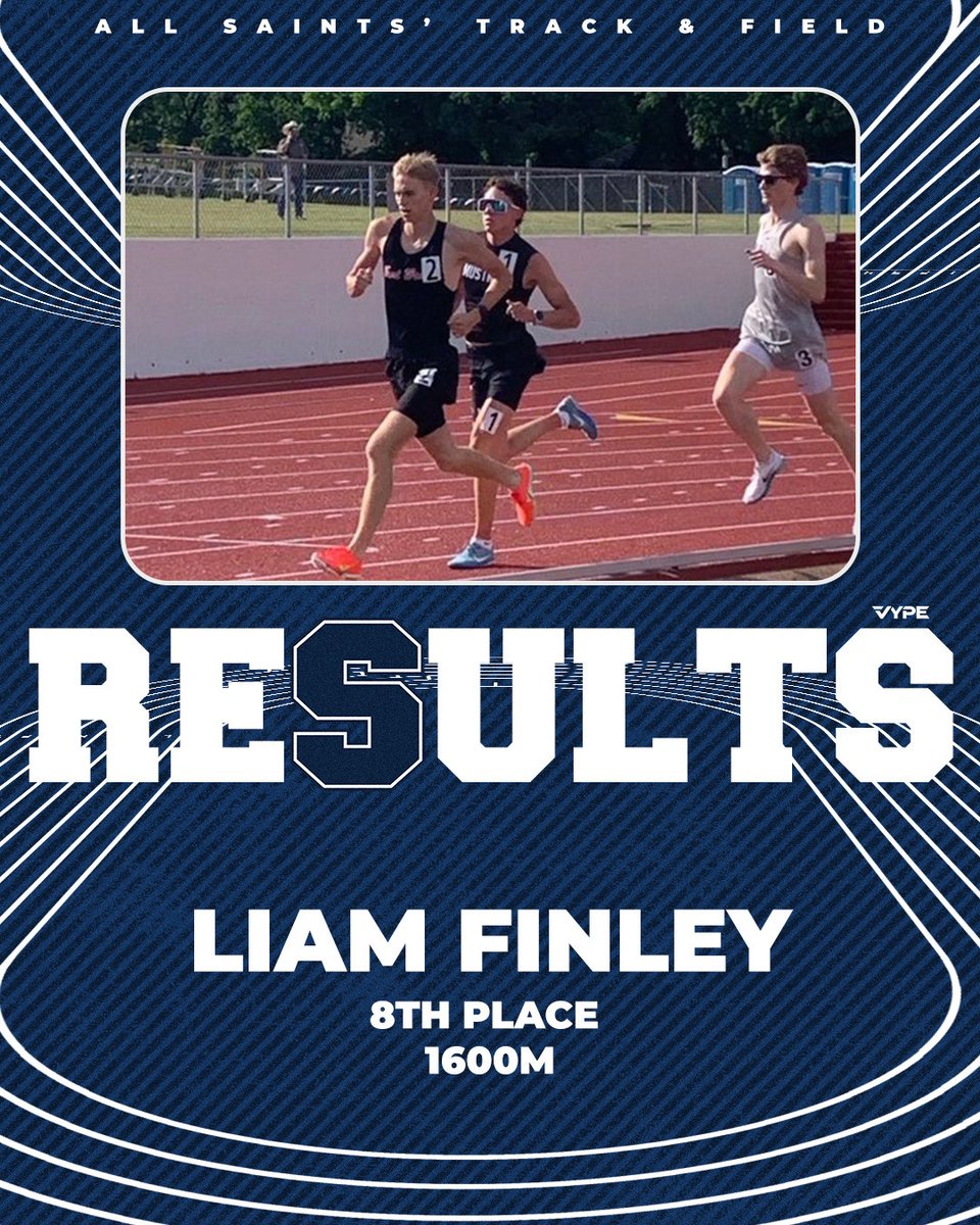 Congratulations to our third and final competitor from last week's TAPPS 5A state track meet. Liam Finley finished 8th in the boys' 1600m. <a href="/PTFAthletics/">All Saints' Athletes</a> <a href="/CoachBeck_PTF/">Coach Aaron Beck</a>