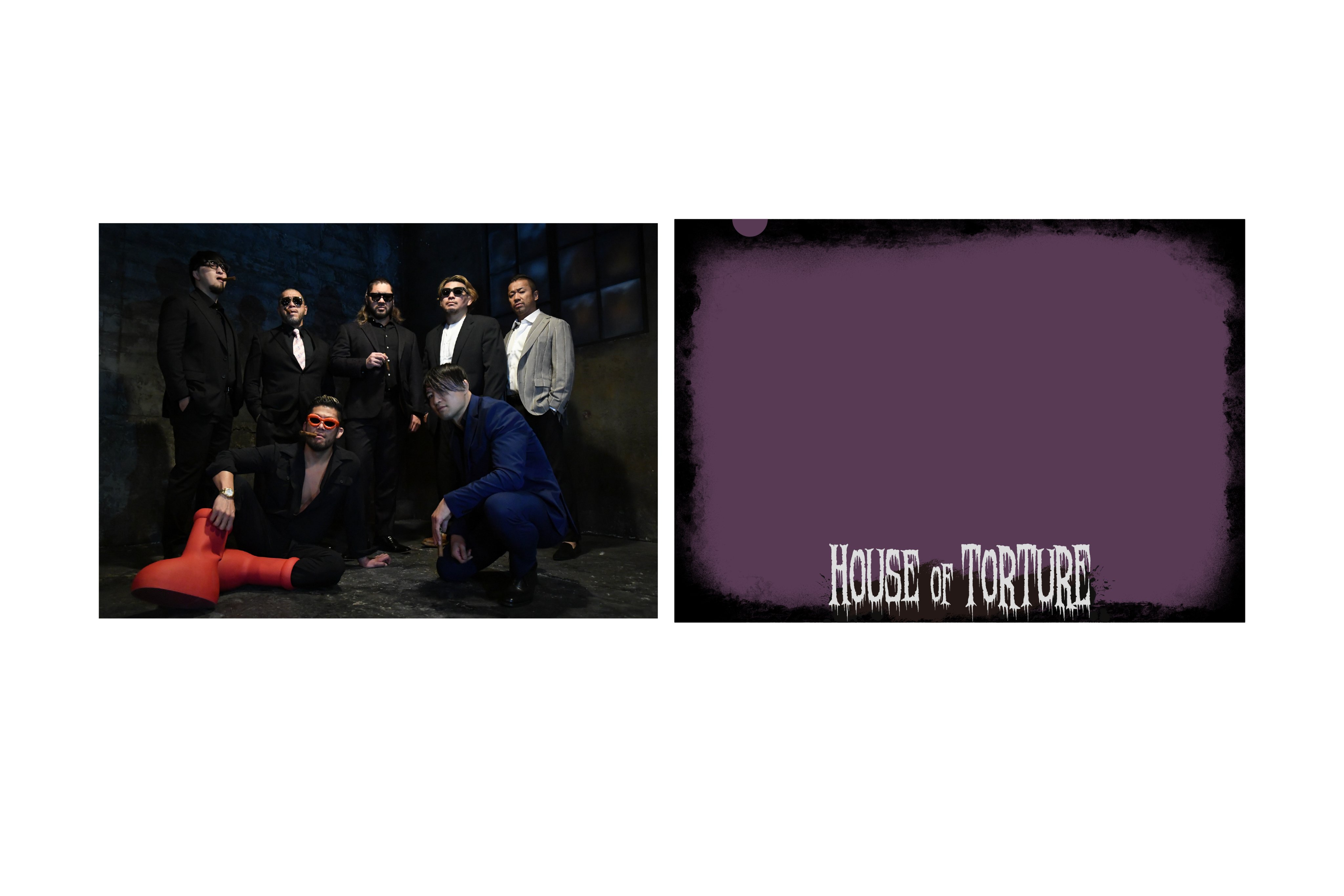新日本プロレス 闘魂ショッピング限定 HOUSEOFTORTURE ポートレート 生配信】H.O.Tショッピング略してトーショピ…「拷問の館」の