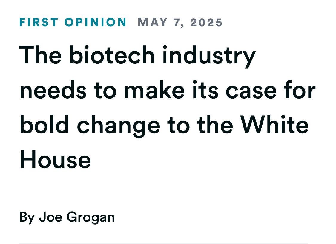 YouDecideHealth's tweet image. As President Trump ushers in an American Golden Age, he is eager for bold proposals. Absent big ideas and big asks, the biotech industry will miss out while China takes the global lead.

Read more from @RealJoeGrogan: statnews.com/2025/05/07/tru…