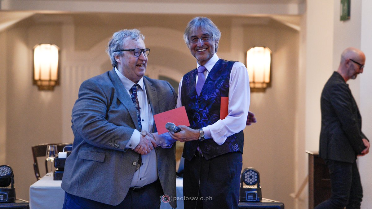 End of an era. Brian Kavanagh bows out of EMHF Chairmanship after 15 years. Merano Racecourse provided a perfect venue for Brian's swansong at the EMHF's General Assembly. Here (left) receiving congratulations from Secretary-General, Paull Khan.