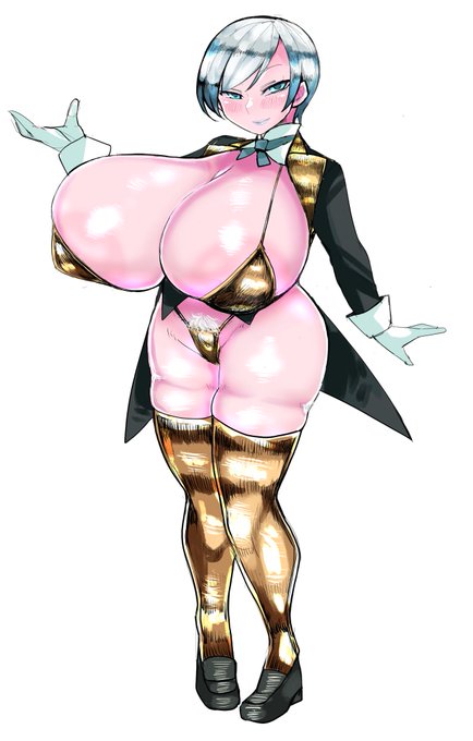 ボーイッシュ爆乳金ビキニ執事