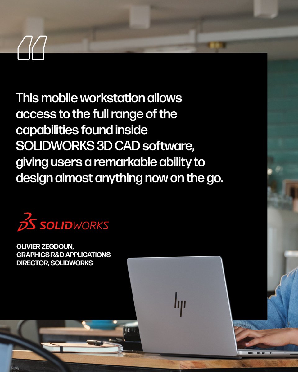 HP Z Workstations & Solutions (@zbyhp) on Twitter photo What was once out of reach is now at your fingertips. The HP ZBook Ultra unlocks new possibilities for <a href="/SOLIDWORKS/">SOLIDWORKS</a> 3D CAD users, making high-performance design possible from anywhere. #HPZBook #SOLIDWORKS #DesignAnywhere What was once out of reach is now at your fingertips. The HP ZBook Ultra unlocks new possibilities for <a href="/SOLIDWORKS/">SOLIDWORKS</a> 3D CAD users, making high-performance design possible from anywhere. #HPZBook #SOLIDWORKS #DesignAnywhere