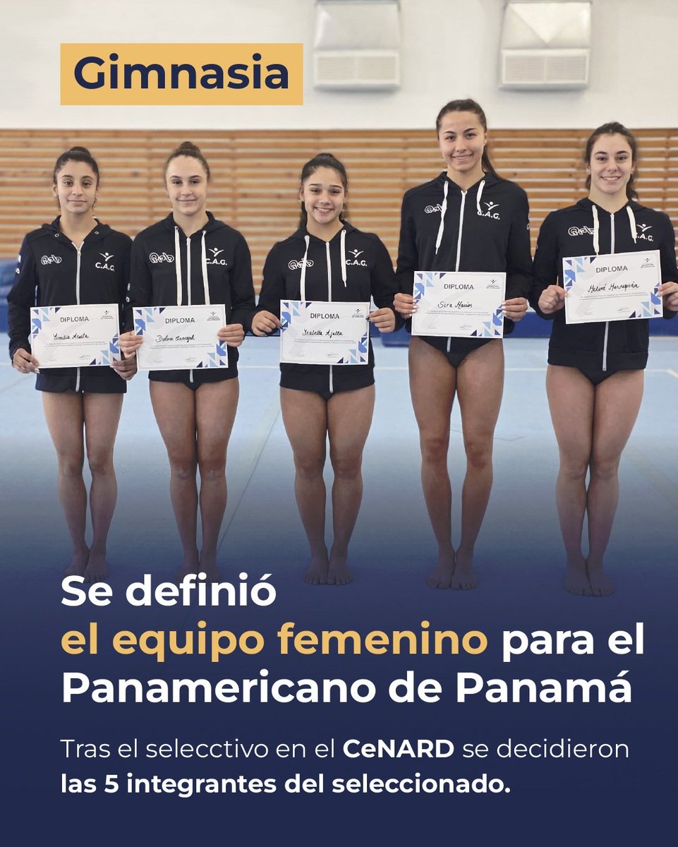 Argentina con equipo femenino definido para el Campeonato Panamericano de #GimnasiaArtistica, que se disputará en Panamá del 9 al 16 de junio.

argentina.gob.ar/noticias/argen…