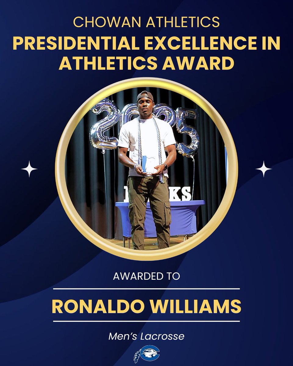 Ronaldo Williams was honored with the Presidential Excellence in Athletics Award, recognizing his commitment to excellence in athletics, academics, leadership, and character.