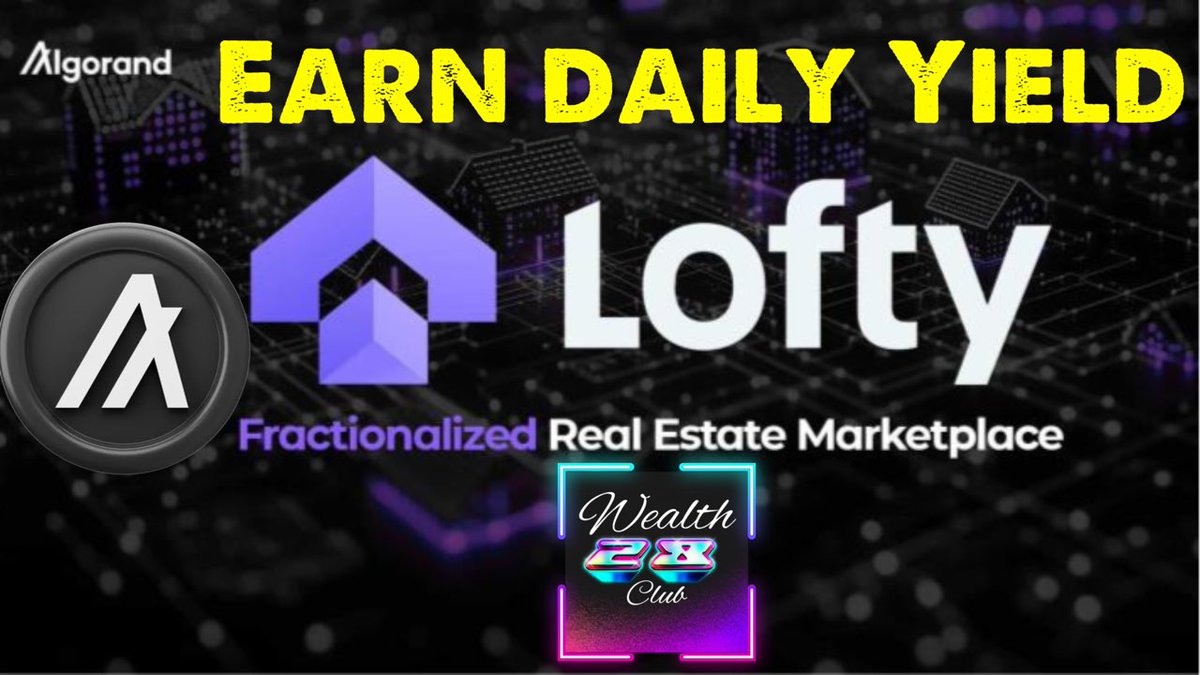 MrAQUAMAN33's tweet image. @lofty_ai @AlgoFoundation 

Tokenized Real Estate 🏠🏡 $ALGO

EARN DAILY YIELD% APR💰 
youtu.be/u_0O-ZAHMKA?si…