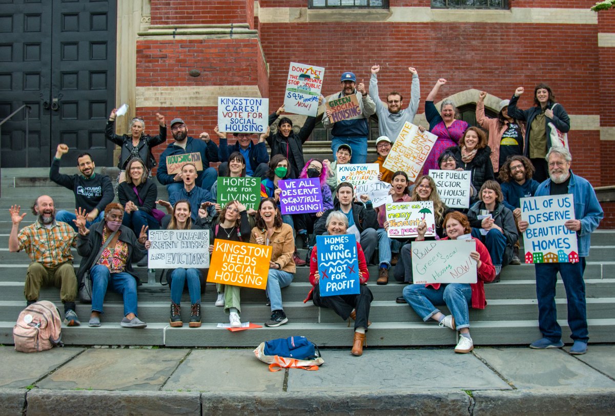 Last night, after hearing moving public comment from Kingston workers and tenants calling for solutions to the housing crisis, the Kingston Common Council unanimously passed resolutions in support of Green Social Housing (PASHNY) and Rent Stabilization (REST)!