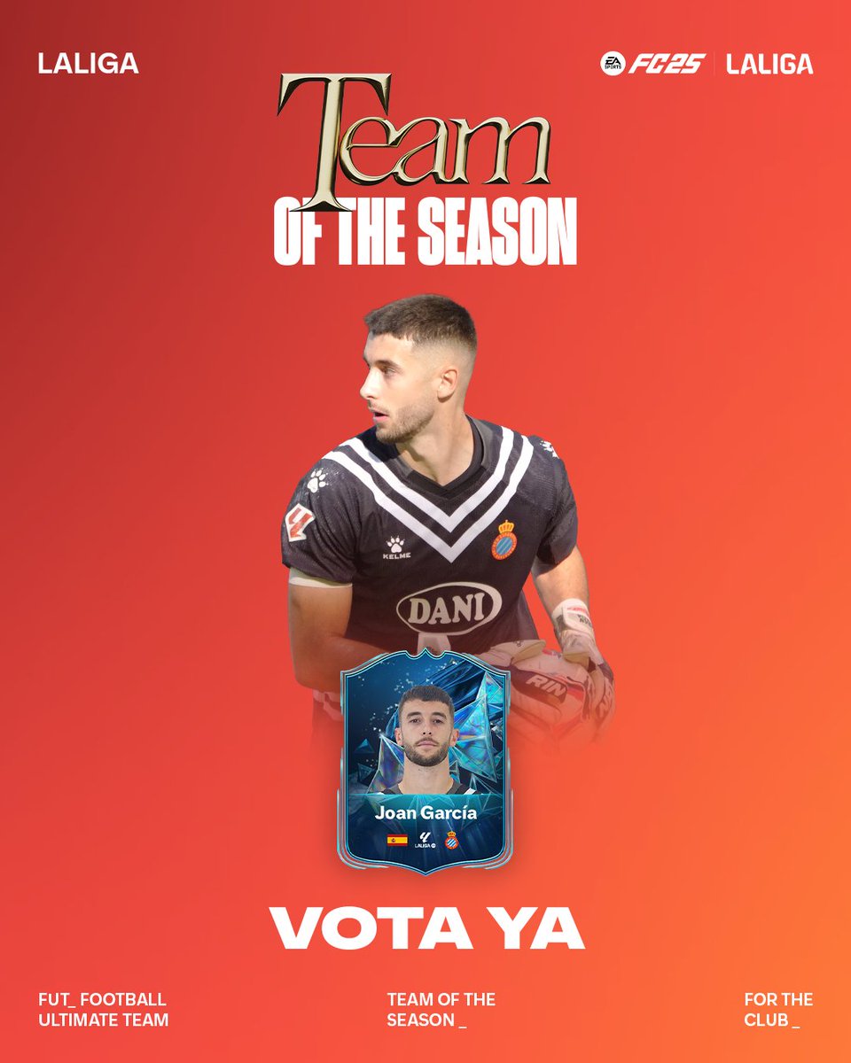 RCD Espanyol eSports (@rcdesports) on Twitter photo Nominado a estar entre los mejores ⭐
¡Vota ya por Joan García para que entre al Team of the Season de LALIGA EA SPORTS!: x.ea.com/84072
#RCDE #TOTS #FC25 <a href="/easportsfces/">EA SPORTS FC ESPAÑA</a> Nominado a estar entre los mejores ⭐
¡Vota ya por Joan García para que entre al Team of the Season de LALIGA EA SPORTS!: x.ea.com/84072
#RCDE #TOTS #FC25 <a href="/easportsfces/">EA SPORTS FC ESPAÑA</a>
