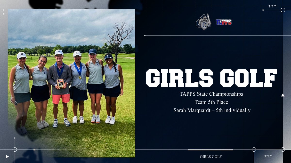 🏌️‍♀️ Swinging into success! Our Girls Golf team clinched 5th place at the TAPPS State Championships! Special shoutout to Sarah Marquardt for securing 5th individually! Way to go, Crusaders! #SaderNation