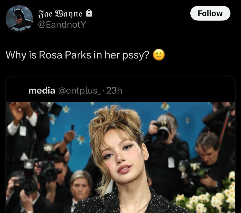 Hi <a href="/wearelloud/">LLOUD</a> <a href="/LouisVuitton/">Louis Vuitton</a>,

We urge you to take legal action against these accounts that are spreading hate and false information about Lisa, which has led to her being slandered by the public during the Met Gala.

APOLOGIZE TO LISA
#LLOUD_TAKE_LEGAL_ACTION