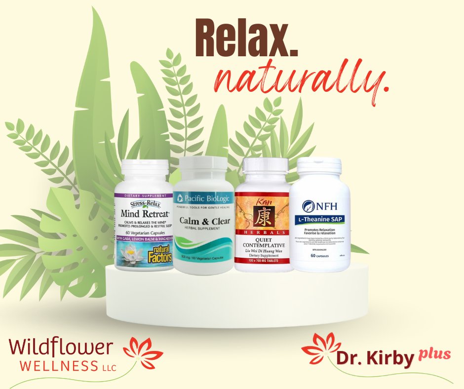 WildflowerWell's tweet photo. Feeling anxious? 🌿 Support calm + clarity with natural formulas:
✔️ Mind Retreat (Natural Factors)
✔️ Calm &amp; Clear (Pacific Biologic)
✔️ Quiet Contemplative (Kan)
✔️ L-Theanine SAP (NFH)
Find them at Dr. Kirby Plus 💚 #AnxietyRelief #CalmMind #WildflowerWellness https://t.co/3mIdnmKlOd