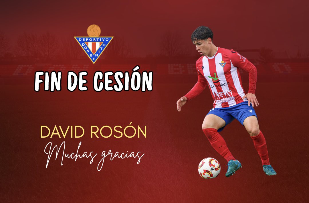CD Don Benito (@cddonbenito_) on Twitter photo OFICIAL |
Fin a la cesión de David Rosón.
Desde el club queremos agradecer su trabajo, esfuerzo y compromiso durante la temporada.
🍀 ¡Te deseamos mucha suerte en tu futuro, <a href="/davidrosonf/">David Rosón 🪓</a> ! OFICIAL |
Fin a la cesión de David Rosón.
Desde el club queremos agradecer su trabajo, esfuerzo y compromiso durante la temporada.
🍀 ¡Te deseamos mucha suerte en tu futuro, <a href="/davidrosonf/">David Rosón 🪓</a> !