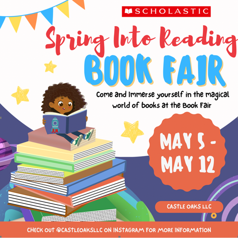 Come out tomorrow to the Castle Oaks Book Fair!!!  Tomorrow (Thursday, May 8) 5:30pm - 7:30pm.