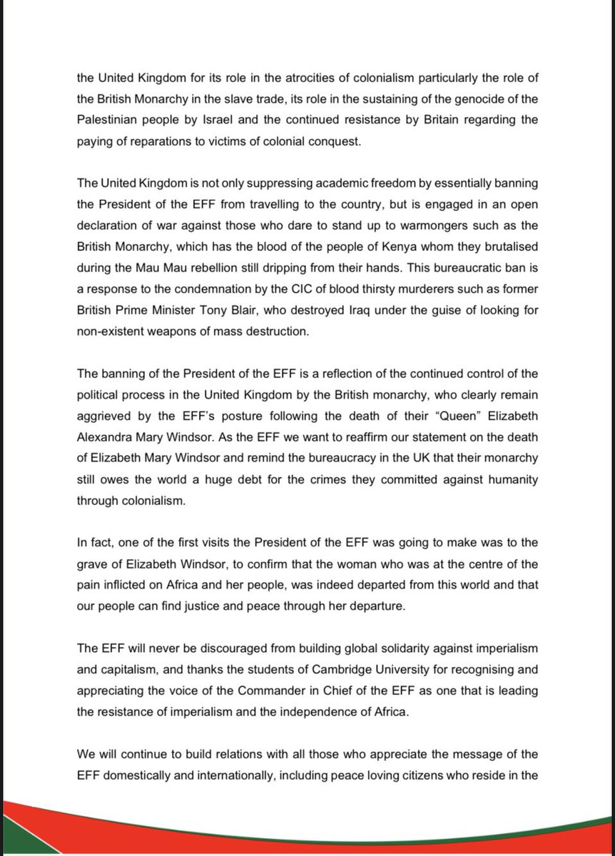 Economic Freedom Fighters tweet media