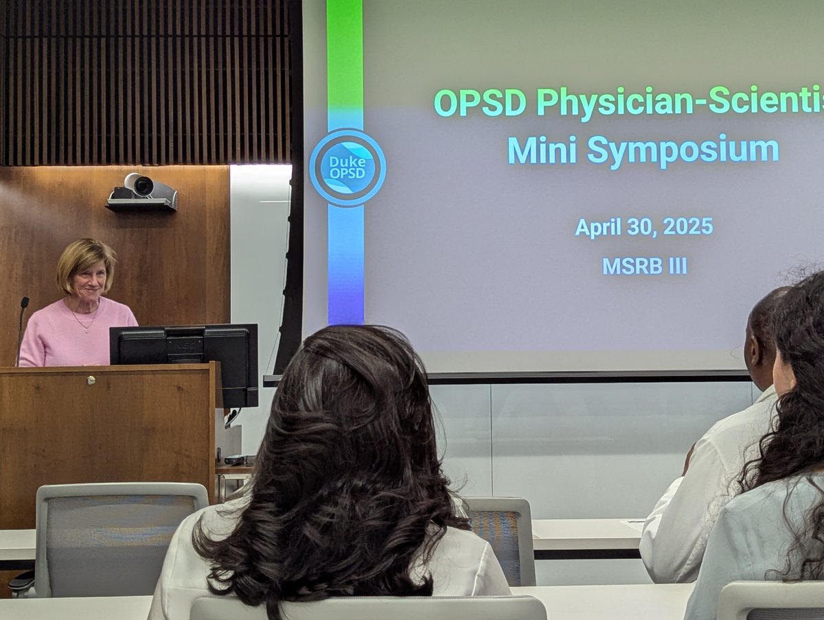 DukeOPSD's tweet image. Thank you to everyone who attended and presented #physician #scientist #research at the OPSD Mini Symposium last week to recognize the 2024 awardees. We were grateful to receive encouraging speeches from @DukeMedSchool Dean @MaryEKlotman and @Duke_CTSI Director @snaggie1.