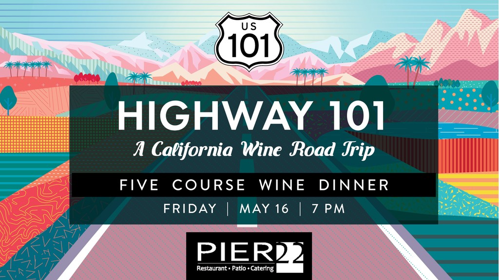 Join us for HIGHWAY 101: A California Wine Road Trip Wine Dinner on Friday, May 16 at 7 pm.

This exclusive five-course dining experience features standout wines from Napa, San Luis Obispo, and Monterey.
Tickets: $125+ tax &amp; service fee⁠

pier22.com/events/highway…