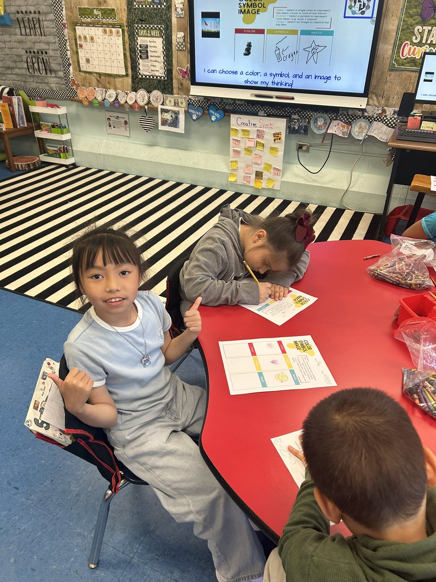 After a powerful read-aloud of Eyes That Speak to the Stars <a href="/dunght/">dunght</a> to honor AAPI Heritage Month, our Grade 1 thinkers leveled up with a CSI (Color-Symbol-Image) thinking routine—deep reflections, meaningful connections, and the 6Cs shining bright <a href="/SearingtownK5/">Searingtown School</a> #WeAreHerricks