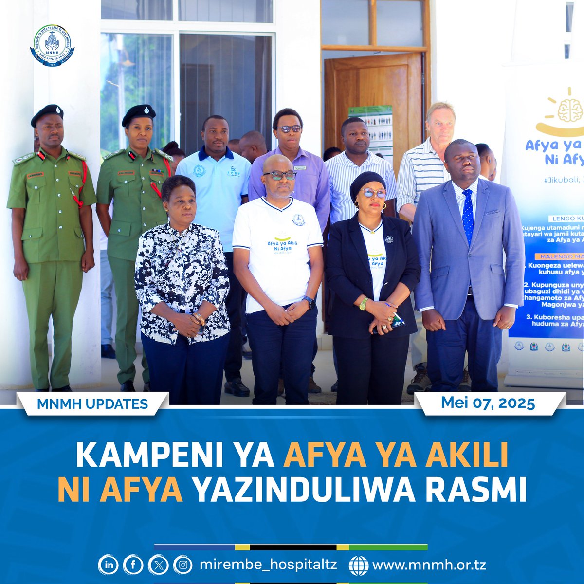 Mirembe_hosptz's tweet photo. KAMPENI YA AFYA YA AKILI NI AFYA YAZINDULIWA RASMI
Kaimu Mganga Mkuu wa Serikali Bi. Ziada Sellah amezindua rasmi Kampeni ya kitaifa ya Afya  ya Akili ni Afya, yenye lengo la kuongeza uelewa juu ya afya ya akili  nchini ili kuhakikisha kila mwananchi ana ustawi wa akili. https://t.co/j9Y0DCnpmR