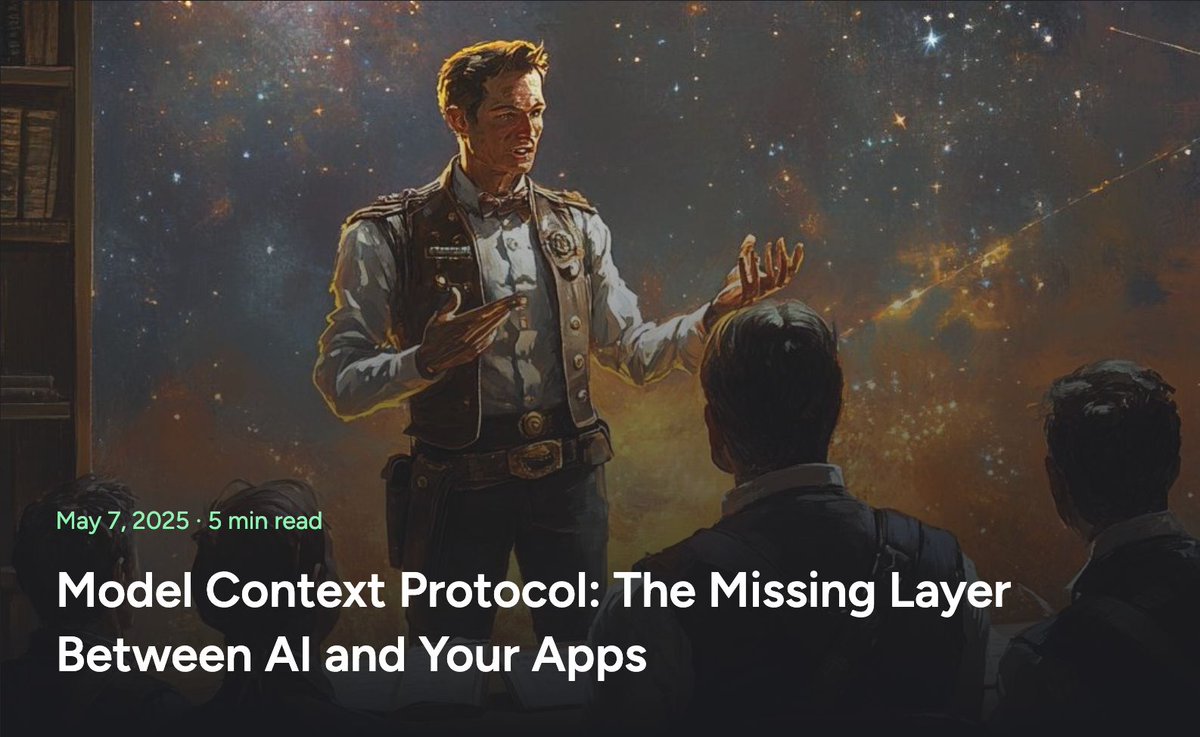 Your LLM shouldn’t just talk—it should act.

Meet Model Context Protocol (MCP), the USB-C of AI that lets ChatGPT/Claude pull from Google Calendar, HubSpot &amp; more. 

Link in bio