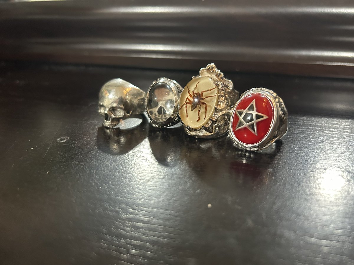66Euthanized666's tweet photo. Ring combo for Saturday!! #MarilynManson2025 #sfdr134 #alexstreeter #alex_streeter #angel_heart_ring https://t.co/fDRSImYJxu