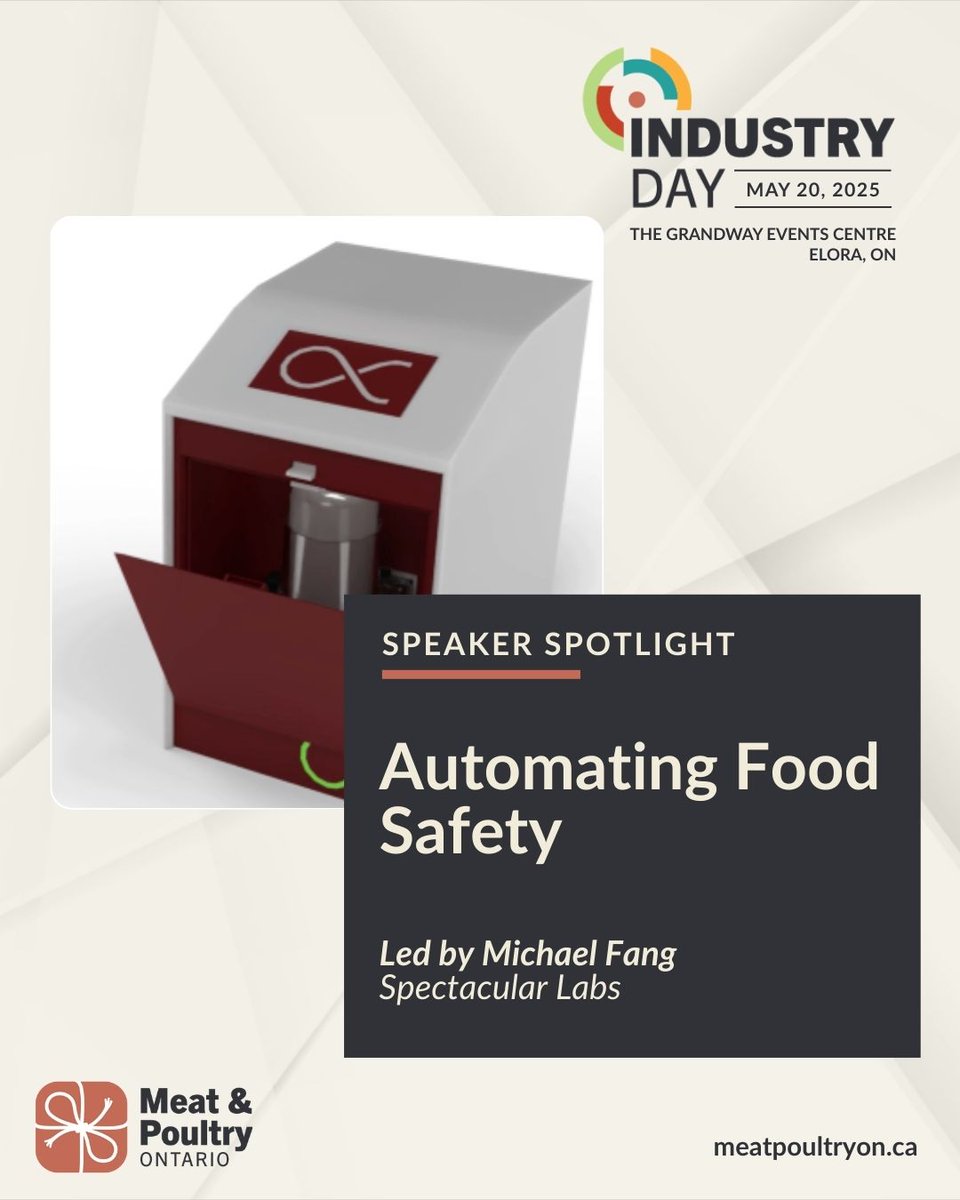 MPO’s #IndustryDay is back! 🎤 Hear from speakers on safety, inclusion, automation, marketing &amp; more. <a href="/ONTatwork/">Ontario At Work</a> <a href="/FoodPSCanada/">FPSC</a> <a href="/SabrinaFalone/">Sabrina Falone</a> <a href="/SKUFoodCanada/">SKUFood</a>, &amp; Michael Fang. 

📅 May 20 at The GrandWay

🔗 Register: l8r.it/oJsQ

<a href="/FCCagriculture/">Farm Credit Canada</a> @Polytarproducts

#MPO