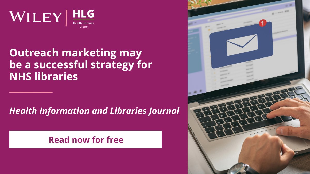 HLG SIG (@ciliphlg) on Twitter photo π’ This month in <a href="/HILJnl/">Health Information and Libraries Journal (HILJ)</a> we're spotlighting Marketing & Promotion in Health Libraries! This study explores how NHS libraries market their servicesβwhat works, what doesn't & why outreach is proving most effective. Read for free:
π onlinelibrary.wiley.com/doi/10.1111/hiβ¦
<a href="/CILIPinfo/">CILIP</a> π’ This month in <a href="/HILJnl/">Health Information and Libraries Journal (HILJ)</a> we're spotlighting Marketing & Promotion in Health Libraries! This study explores how NHS libraries market their servicesβwhat works, what doesn't & why outreach is proving most effective. Read for free:
π onlinelibrary.wiley.com/doi/10.1111/hiβ¦
<a href="/CILIPinfo/">CILIP</a>